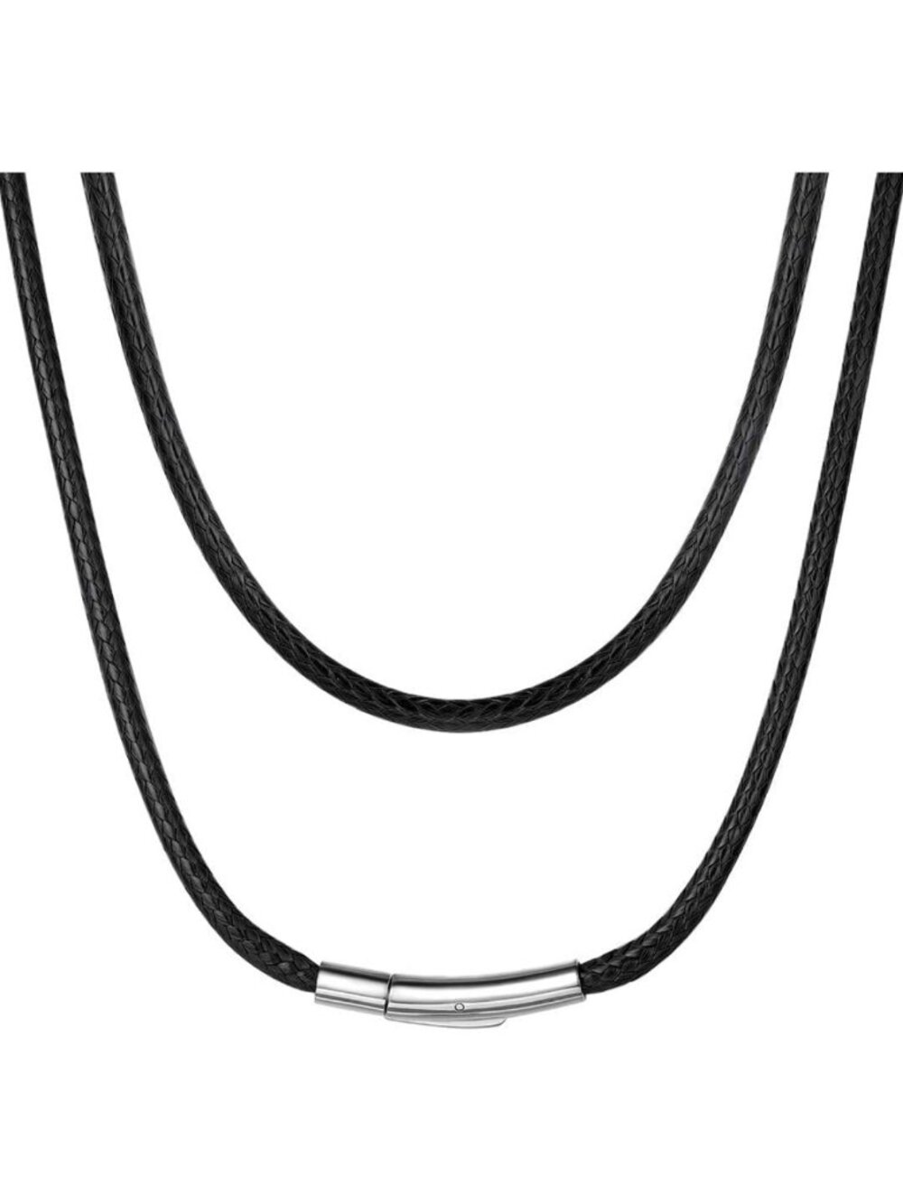 Braided Leather Necklace Cord for Pendants - Adjustable, Durable Clasp, Stylish
